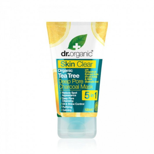 Maschera al Carbone Vegetale Skin Clear Dr. Organic Tea Tree-2970-30